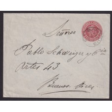 ARGENTINA 1903 ENTERO POSTAL CIRCULADO DESDE SAN LUIS a Bs. As. CON MARCA 